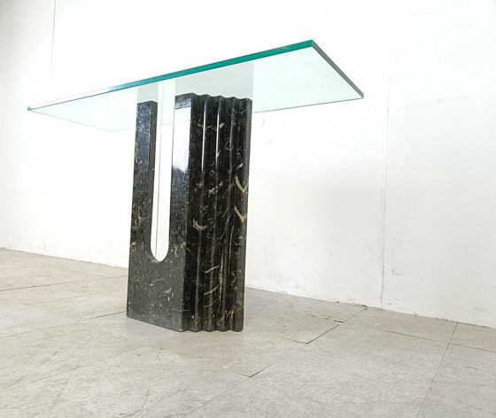 Image 1 of Cattelan Italy black marble console table