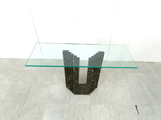 Image 1 of Cattelan Italy black marble console table