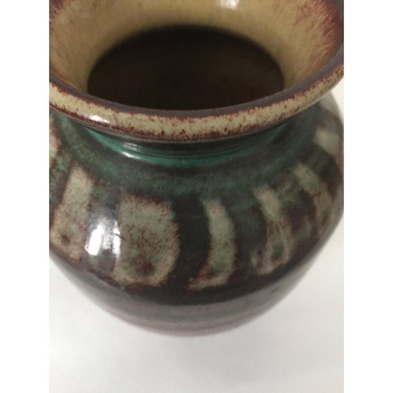 Image 1 of Vintage Accolay ceramic vase with geometric patterns, 1960