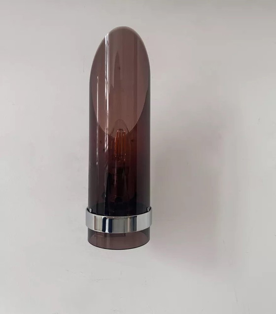 Image 1 of Lampada da parete in Altuglas cromato e fumé, Francia 1970