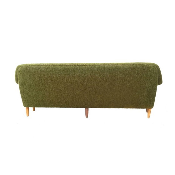 Image 1 of Vintage Norwegian olive boucle sofa, 1970s