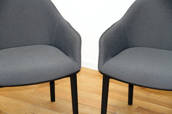 Image 1 of Pair Of Softshell Armchairs, Vitra