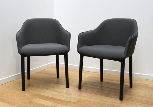 Pair Of Softshell Armchairs, Vitra