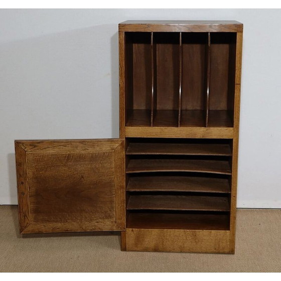 Image 1 of Mobiletto portadocumenti vintage in rovere massello, 1950