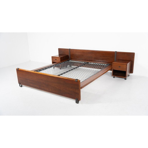 Vintage daybed with bedside tables by Fabio Lenci for Bernini, Italy 1970