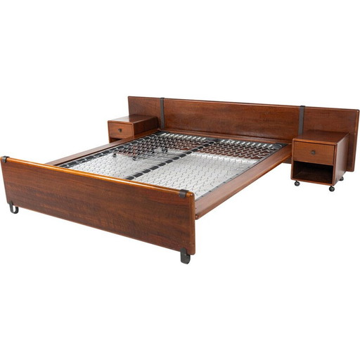 Vintage daybed with bedside tables by Fabio Lenci for Bernini, Italy 1970