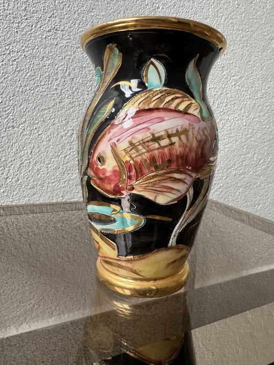 Image 1 of Vallauris Ceramic Fish Vase 60's