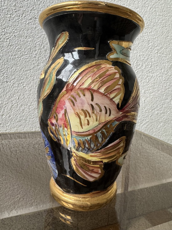 Image 1 of Vallauris Ceramic Fish Vase 60's