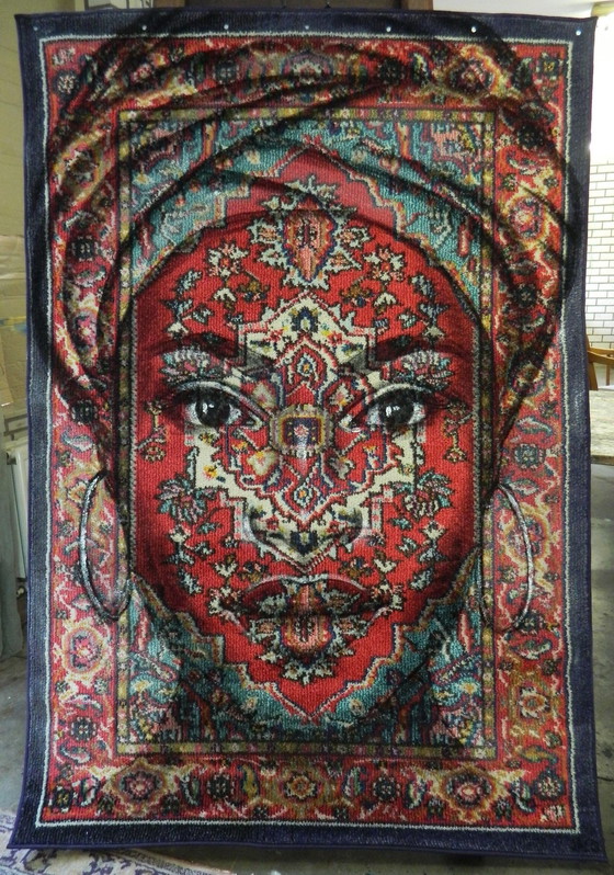 Image 1 of Jacqueline Klein Breteler- Portrait Painting On A Carpet-Xxl