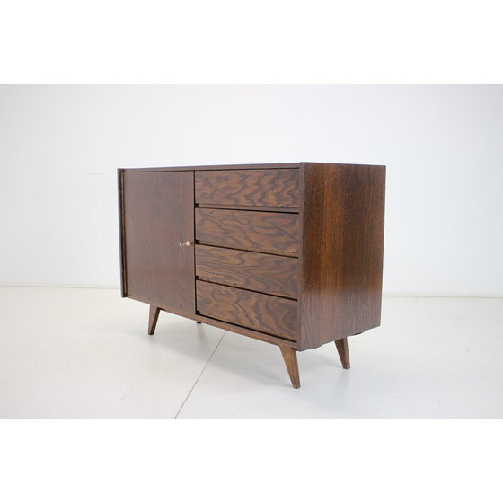 Image 1 of Credenza Mid Century in legno di quercia di Jiří Jiroutek, Cecoslovacchia anni '60