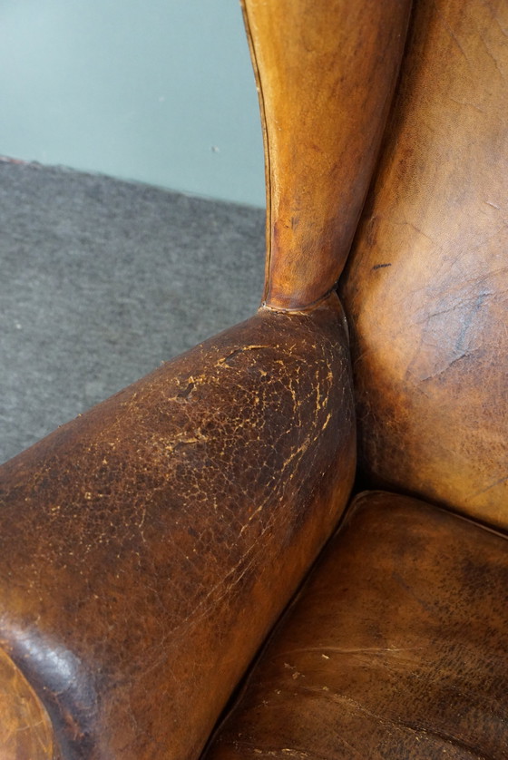 Image 1 of Wingback wingback armchair sheep leather