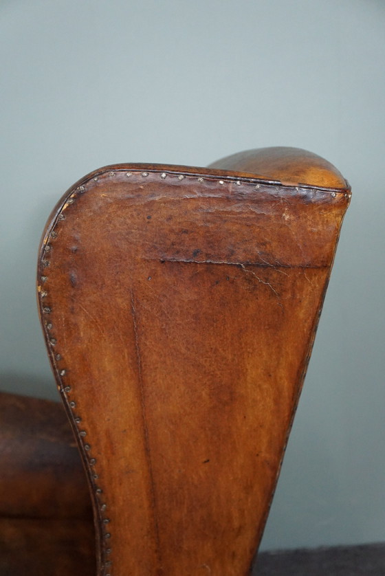 Image 1 of Wingback wingback armchair sheep leather