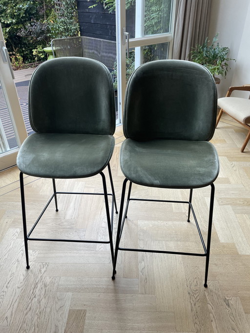 2X Gubi Beetle Barstool