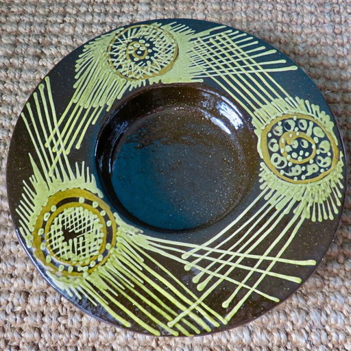 Vintage stoneware dish by Olle Alberius, Sweden 1965