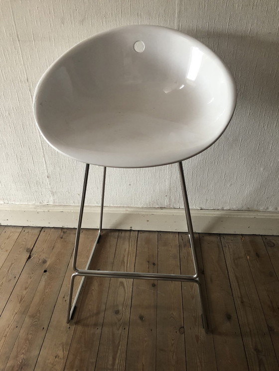 Image 1 of 2x Pedrali Gliss 902 Barstool High Gloss White