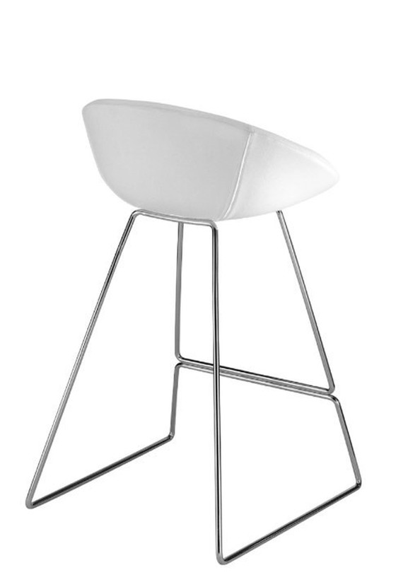 Image 1 of 2x Pedrali Gliss 902 Barstool High Gloss White