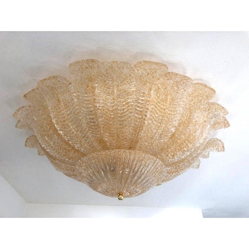 Murano Glass Sputnik Chandelier Flush Mount Mazzega Style