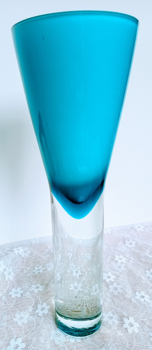 Vase en verre vintage