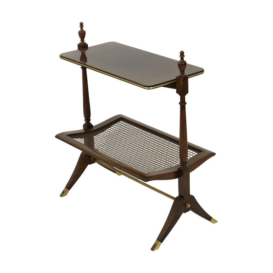 Image 1 of  Italian Magazine Rack Mahogany