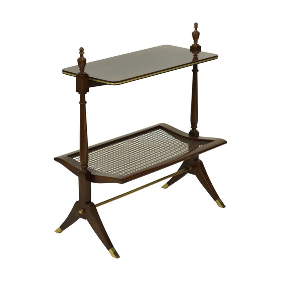 Image 1 of  Italian Magazine Rack Mahogany