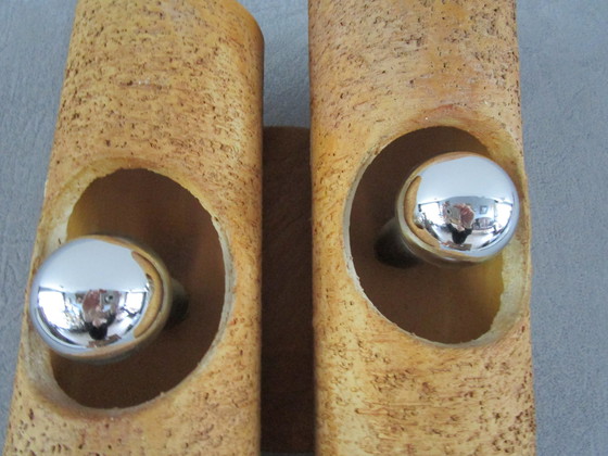 Image 1 of Lampada da parete in ceramica Japandi anni '70