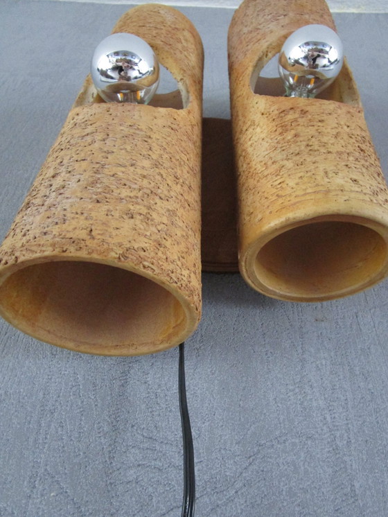 Image 1 of Lampada da parete in ceramica Japandi anni '70