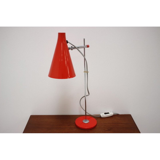 Image 1 of Lampada da tavolo vintage in metallo laccato di Josef Hurka, Cecoslovacchia 1960