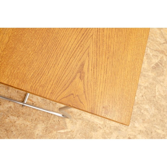 Image 1 of Vintage chrome and wood desk for Kovona, Czechoslovakia 1950