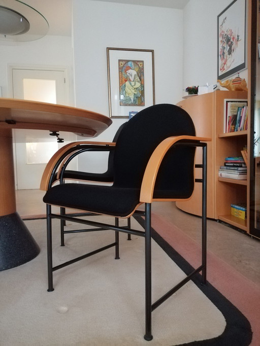 4x Arco BK dining chairs