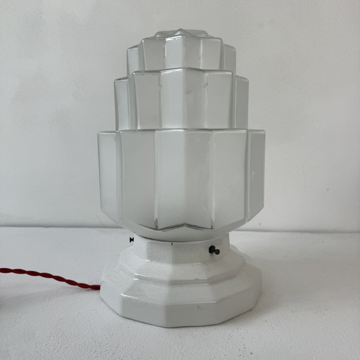 Antique Skyscraper Art Deco Table Lamp