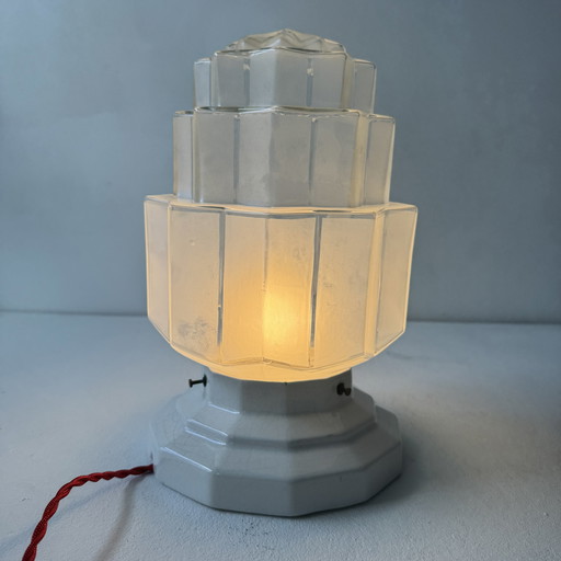 Antique Skyscraper Art Deco Table Lamp