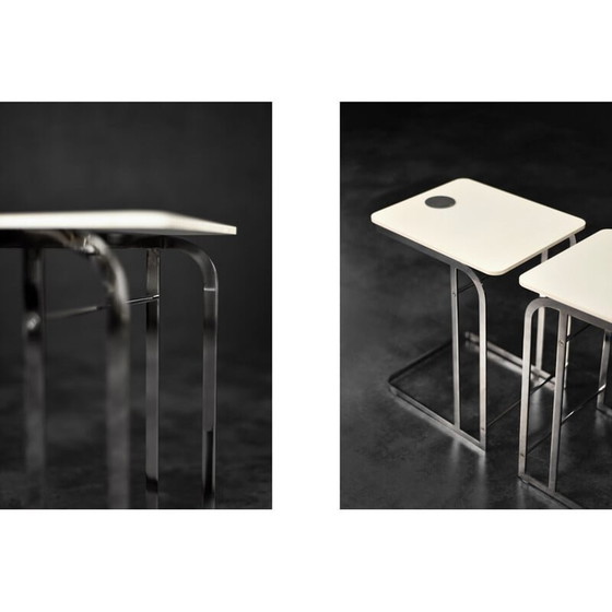 Image 1 of Pair of vintage Italian white coffee tables Carlotta by Antonio Citterio for Flexform, 1997