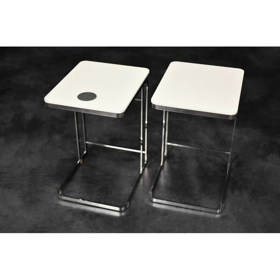 Image 1 of Pair of vintage Italian white coffee tables Carlotta by Antonio Citterio for Flexform, 1997