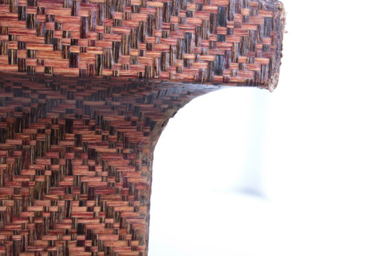 Image 1 of Harrison Van Horn Raffia and Brass Rectangle Coffee Table