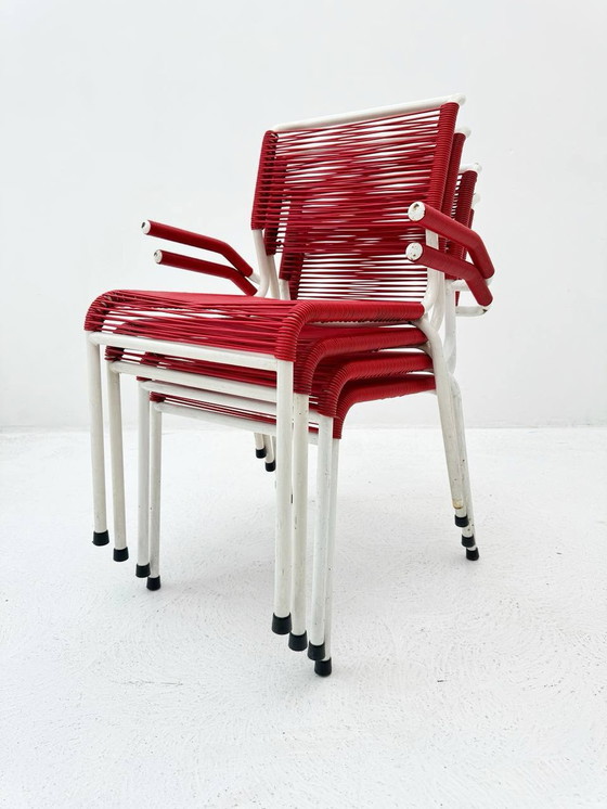 Image 1 of BIGLA Set: Sissach spaghetti chairs 2 without & 2 with armrests, 1960s