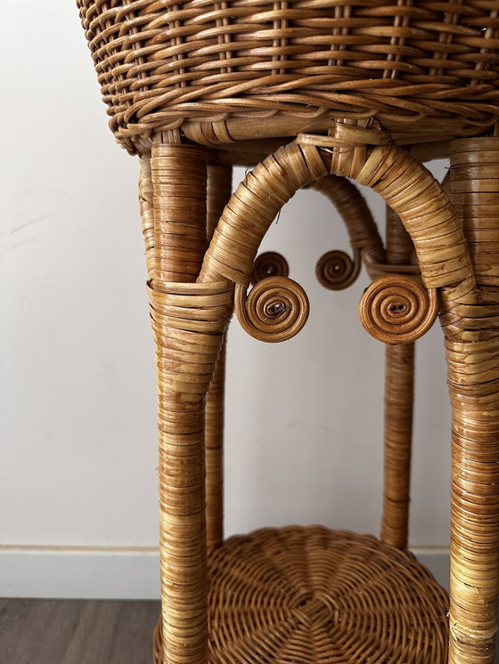 Image 1 of Rattan plant stand