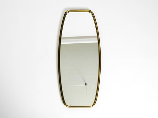 Original Mid Century Wall Mirror With Heavy Brass Frame By Münchener Zierspiegel