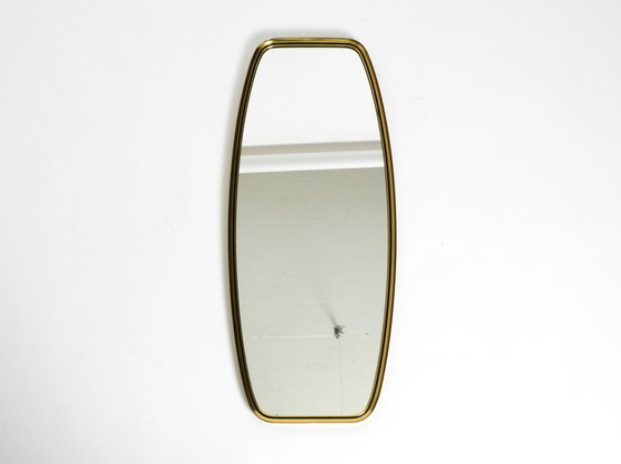 Image 1 of Original Mid Century Wall Mirror With Heavy Brass Frame By Münchener Zierspiegel