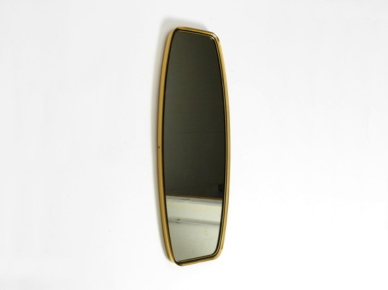 Image 1 of Original Mid Century Wall Mirror With Heavy Brass Frame By Münchener Zierspiegel