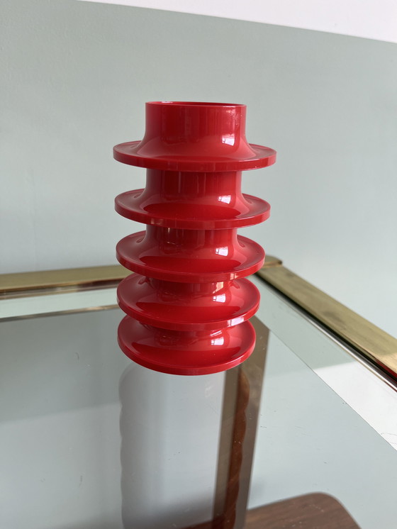 Image 1 of 5x gobelets en plastique rouge design