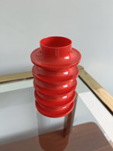 5x designer plastic plastic red egg cups