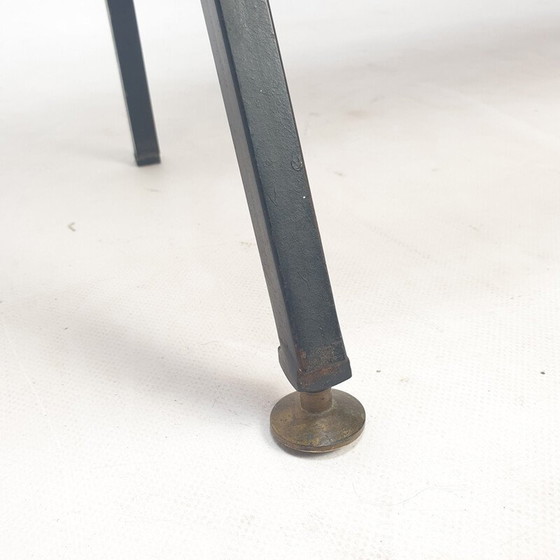 Image 1 of Vintage wood and brass shelf, Italy 1950
