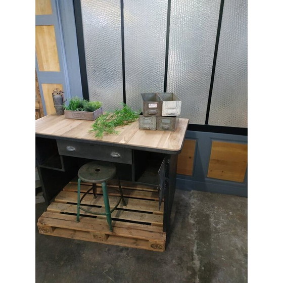 Image 1 of Scrivania vintage in rovere massello di Naval Dubigeon, 1900