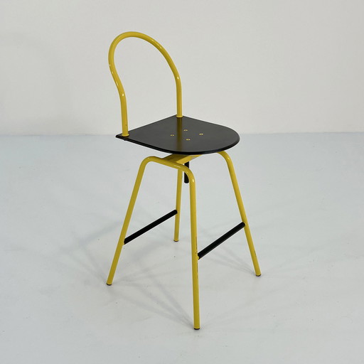 Yellow Il Bottone Adjustable High Chair By Paolo Parigi For Heron Parigi, 1980S