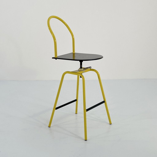 Yellow Il Bottone Adjustable High Chair By Paolo Parigi For Heron Parigi, 1980S