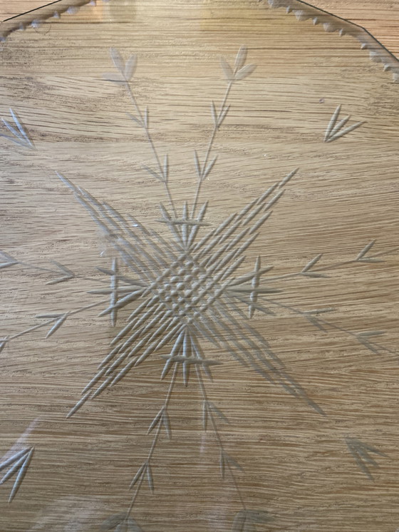 Image 1 of Art Deco/ Art Nouveau Cake Plate Crystal New