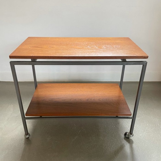 Image 1 of Chariot vintage en teck et métal