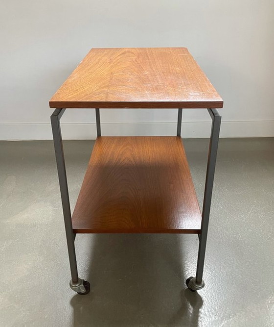 Image 1 of Chariot vintage en teck et métal