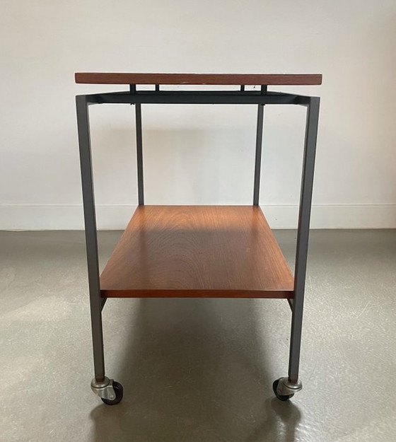 Image 1 of Chariot vintage en teck et métal