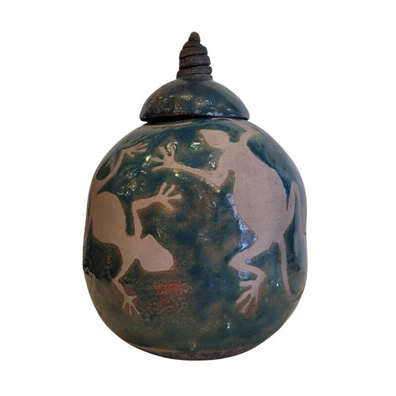 Image 1 of Vintage glazed ceramic vase from Dono, France